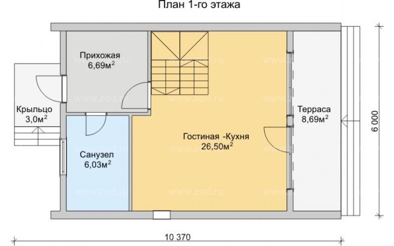 Планировка барнхаус одноэтажный 2 спальни